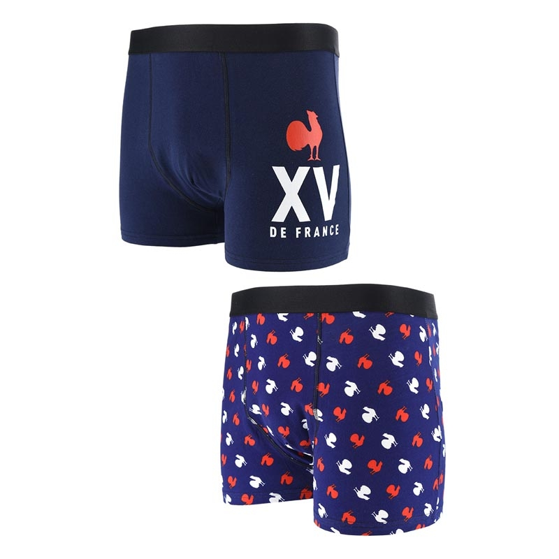 Xbox Set 2x Boxers Homme Xv De France - FFR 3 Xbox Set 2x Boxers Homme Xv De France - FFR